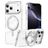 Mobigear Frosted Mag iPhone 17 Pro Max MagSafe Hoesje Hardcase Backcover met Standaard - Zilver
