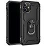 Mobigear Armor Ring iPhone 12 Pro Hoesje Hardcase Backcover Shockproof met Ringhouder - Zwart