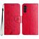 Mobigear Flowers Samsung Galaxy A36 Hoesje Bookcase Portemonnee - Rood