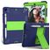 Mobigear ShieldStand iPad 7 (2019) Hoes Hard Kunststof,Siliconen Backcover + Stylus Houder + Standaard - Blauw / Groen