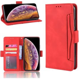 Mobigear Slide Wallet iPhone 11 Hoesje Bookcase Portemonnee - Rood