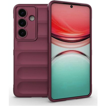 Mobigear Bumpy Samsung Galaxy S26 Hoesje Flexibel TPU Backcover - Wine Red