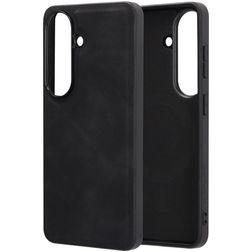 Mobiparts Classic Samsung Galaxy S26 MagSafe Hoesje TPU,Kunstleer Backcover - Graphite Black