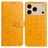 Mobigear Flowers iPhone 17 Pro Hoesje Bookcase Portemonnee - Geel
