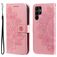 Mobigear Flowers Samsung Galaxy S23 Ultra Hoesje Bookcase Portemonnee - Magenta