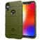 Mobigear Rugged Shield Motorola One Power Hoesje Flexibel TPU Backcover Shockproof - Groen