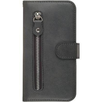 Mobigear Zipper Samsung Galaxy S20 Hoesje Bookcase Portemonnee - Zwart