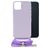 Mobilize Lanyard Gelly iPhone 14 Plus Flexibel TPU Hoesje met koord - Pastel Purple