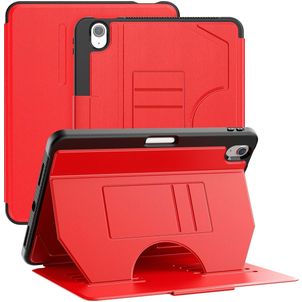 Mobigear Magnetic Folio iPad Air 11 Inch (2024) Hoes Bookcase + Stylus Houder - Rood