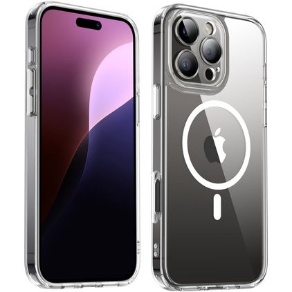 Valenta Trend Doorzichtig iPhone 16 Pro MagSafe Hoesje Hardcase Backcover - Transparant