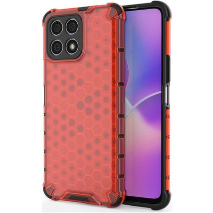 Mobigear Honeycomb HONOR X8 Hoesje Hardcase Backcover Shockproof - Rood