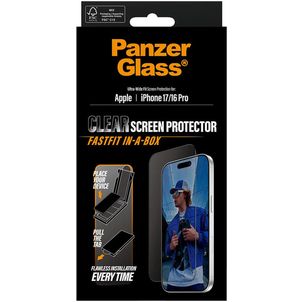PanzerGlass FastFit iPhone 16 Pro Glazen Screenprotector Privacy - Case Friendly