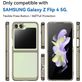 Mobigear Crystal Samsung Galaxy Z Flip 5 Hoesje Hardcase Backcover - Transparant / Grijs