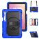 Mobigear SureGrip XGuard Samsung Galaxy Tab S11 Hoes Hard Kunststof,Siliconen Backcover + Stylus Houder + Schouderband + Standaard - Donkerblauw