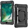 Mobilize Rotating Defender iPad 5 (2017) Hoes Hard Kunststof,Siliconen Backcover + Schouderband + Standaard - Zwart