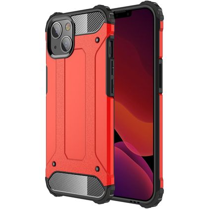 Mobigear Outdoor iPhone 13 Hoesje Hardcase Backcover Shockproof - Rood