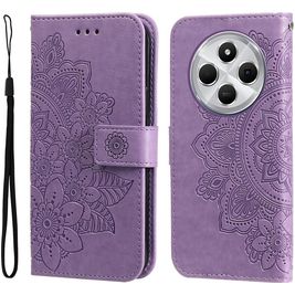 Mobigear Flowers Xiaomi Redmi 14C Hoesje Bookcase Portemonnee - Paars