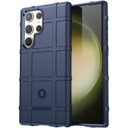 Mobigear Rugged Shield Samsung Galaxy S24 Ultra Hoesje Flexibel TPU Backcover Shockproof - Blauw