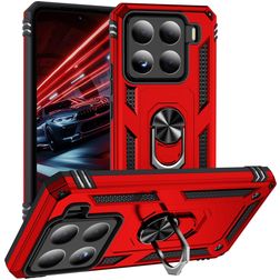 Mobigear Armor ring Xiaomi 15 Hoesje Hardcase Backcover Shockproof met Ringhouder - Rood