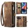 Caseme 008 iPhone 14 Hoesje Uitneembare 2in1 Bookcase Portemonnee - Bruin