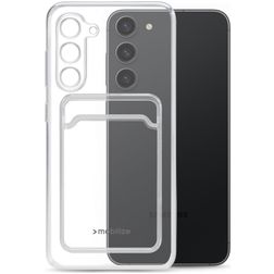 Mobilize Gelly Card Doorzichtig Samsung Galaxy S23 Plus Hoesje Flexibel TPU Backcover met Pasjeshouder - Transparant