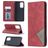 Mobigear Rhombus Slim Samsung Galaxy A52 Hoesje Bookcase - Rood