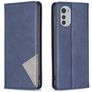 Mobigear Rhombus Slim Motorola Moto E32 Hoesje Bookcase - Blauw