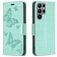 Mobigear Butterfly Samsung Galaxy S23 Ultra Hoesje Bookcase Portemonnee - Groen