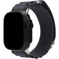 Mobilize Alpine Nylon Apple Watch Bandje Gespsluiting - 42/41/40/38 mm - Dark Grey