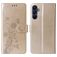 Mobigear Flowers Samsung Galaxy A16 Hoesje Bookcase Portemonnee - Goud