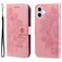 Mobigear Flowers iPhone 17 Hoesje Bookcase Portemonnee - Roségoud