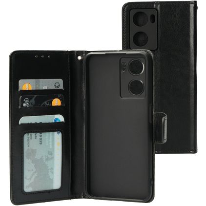 Mobiparts Classic Wallet OPPO A57s Hoesje Bookcase Portemonnee - Zwart