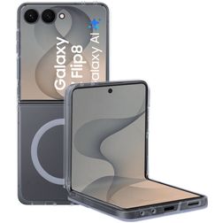 Mobiparts Hardcover Doorzichtig Samsung Galaxy Z Flip 8 MagSafe Hoesje Hardcase Backcover - Transparant