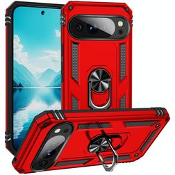 Mobigear Armor Ring Google Pixel 10 Pro XL Hoesje Hardcase Backcover Shockproof met Ringhouder - Rood