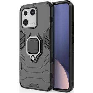 Mobigear Armor Ring Xiaomi 13 Hoesje Hardcase Backcover Shockproof met Ringhouder - Zwart