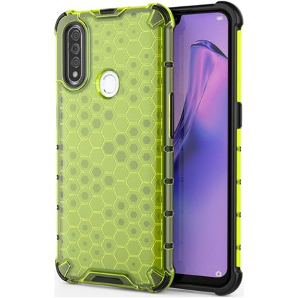 Mobigear Honeycomb OPPO A31 Hoesje Hardcase Backcover Shockproof - Groen