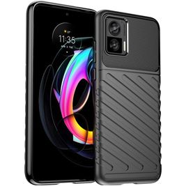 Mobigear Groove Motorola Edge 30 Neo Hoesje Flexibel TPU Backcover - Zwart