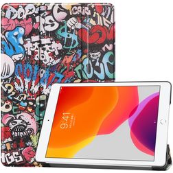 Mobigear Tri-Fold iPad 9 (2021) Hoes Bookcase - Graffiti