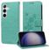 Mobigear Flowers Samsung Galaxy S25 Plus Hoesje Bookcase Portemonnee - Groen
