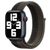 Mobigear Woven Nylon Apple Watch Bandje Klittenbandsluiting - 49/46/45/44 mm - Zwart