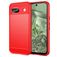 Mobigear Brushed Slim Google Pixel 8a Hoesje Flexibel TPU Backcover - Rood