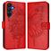 Mobigear Flowers Samsung Galaxy A17 Hoesje Bookcase Portemonnee - Rood