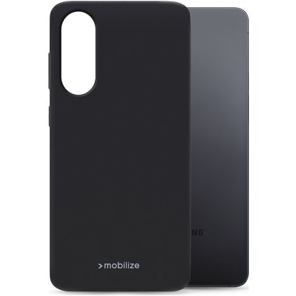 Mobilize Rubber Gelly Samsung Galaxy S25 Edge Hoesje Flexibel TPU Backcover - Zwart