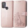 Mobigear Clover Motorola Moto G50 Hoesje Bookcase Portemonnee - Roségoud