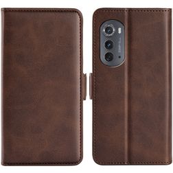 Mobigear Slim Magnet Motorola Edge (2022) Hoesje Bookcase Portemonnee - Bruin