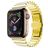 Mobigear Madrid Stalen Apple Watch Bandje Vouwsluiting - 49/46/45/44 mm - Goud