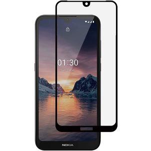 Mobigear Premium Nokia 1.3 Glazen Screenprotector - Case Friendly - Zwart