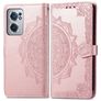 Mobigear Mandala OnePlus Nord CE 2 Hoesje Bookcase Portemonnee - Roségoud