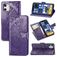 Mobigear Butterfly iPhone 12 Hoesje Bookcase Portemonnee - Paars
