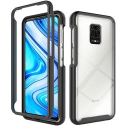 Mobigear Two-Layer Xiaomi Redmi Note 9S Hoesje Hardcase Backcover Shockproof - Zwart